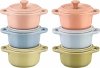 STAUB GIFT GIVING 6x Mini Cocotte Okrągły 10 Cm, Wielokolorowe Gift Giving